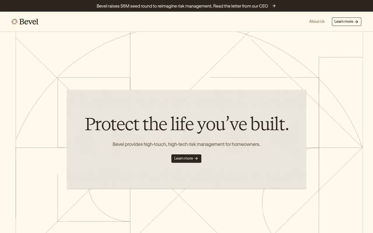 Bevel homepage (beveladvisors.com)