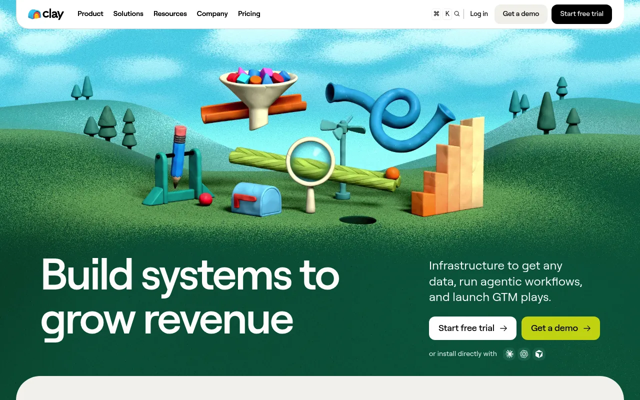 Clay homepage (clay.com)