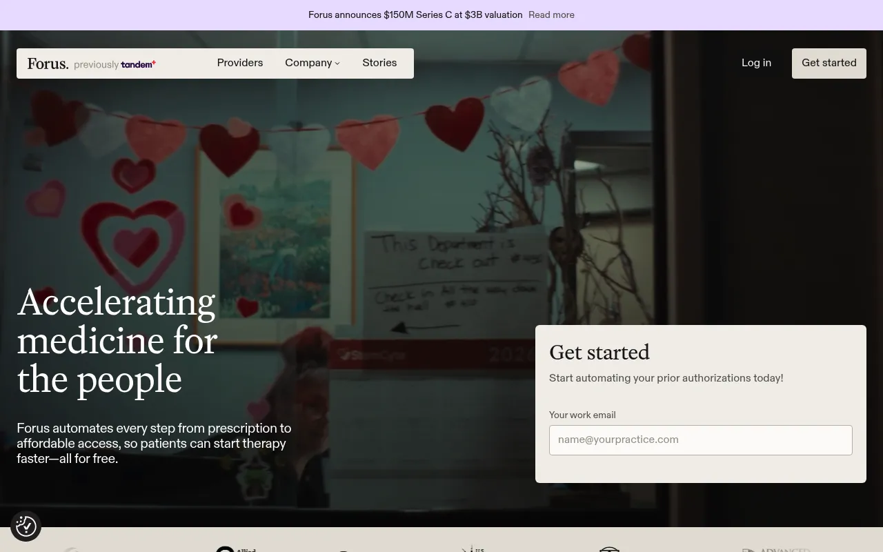 Forus homepage (forus.com)