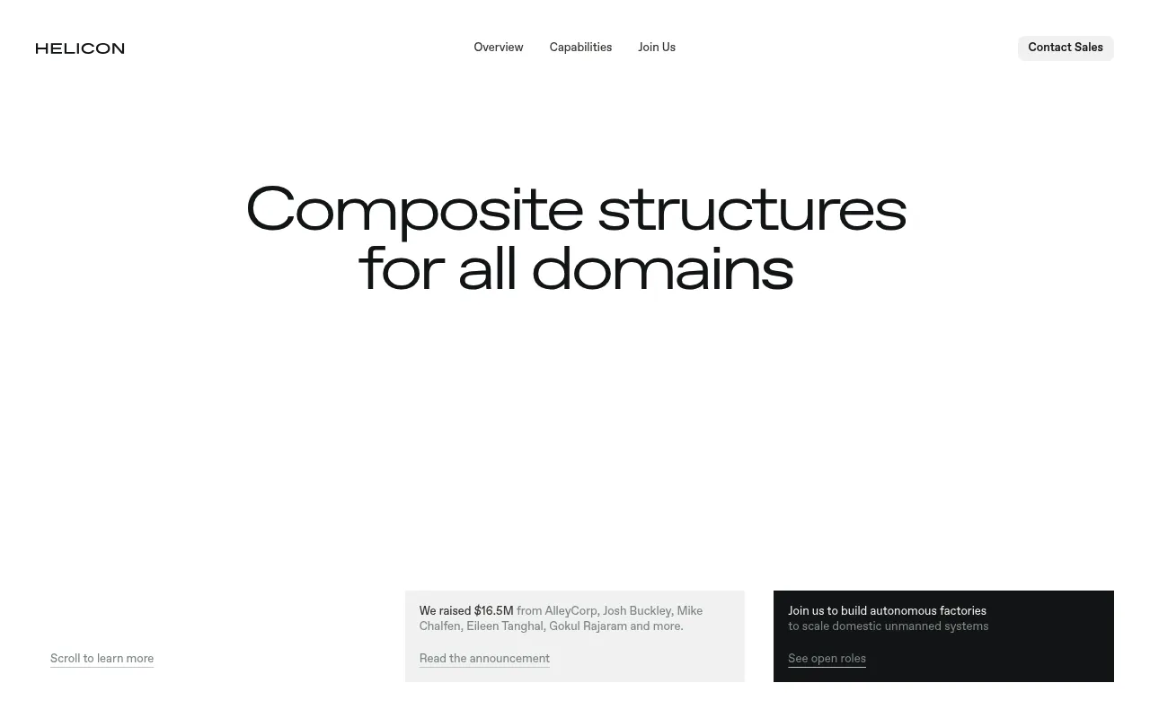 Helicon homepage (helicon.tech)