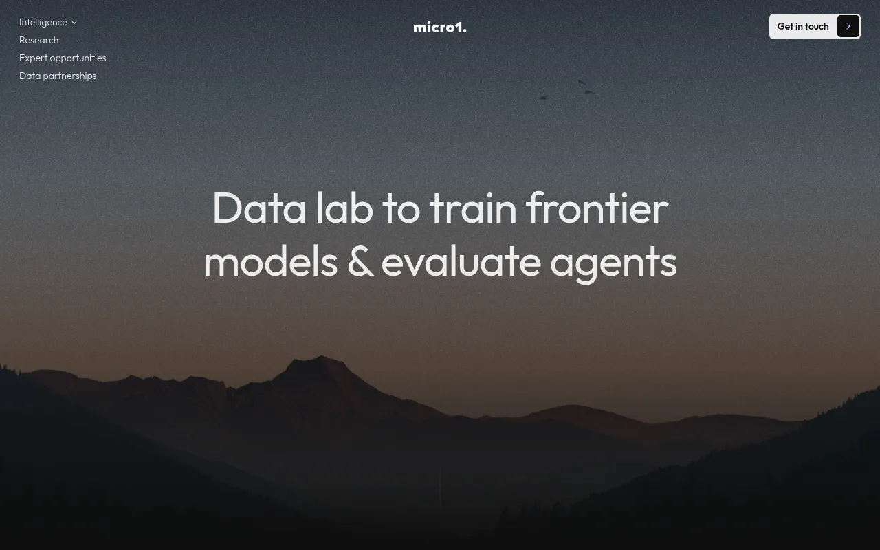 Micro1 homepage (micro1.ai)