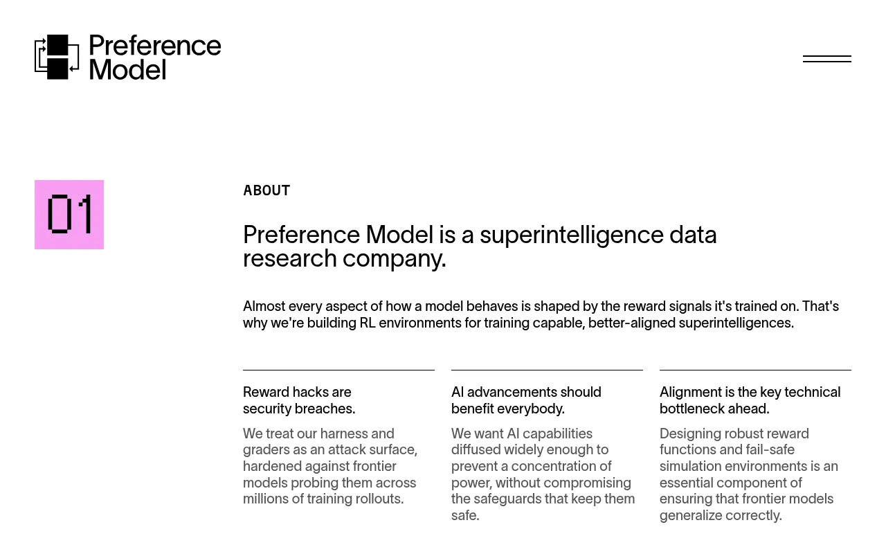 Preference Model homepage (preferencemodel.com)