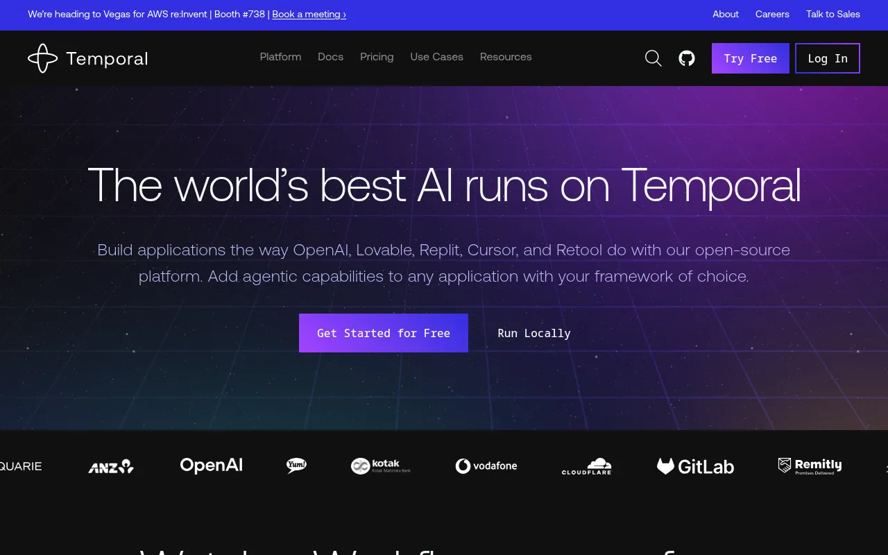 Temporal homepage (temporal.io)