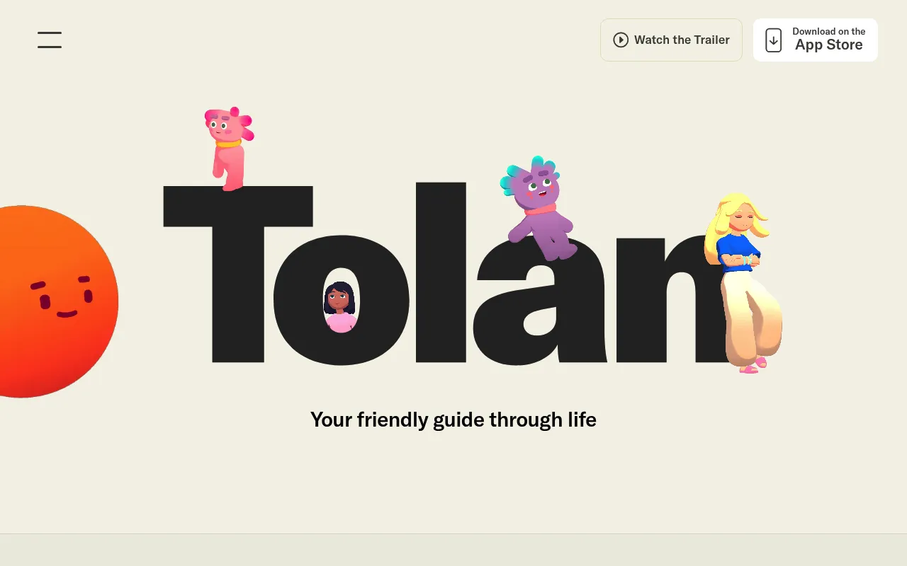 Tolan homepage (tolans.com)