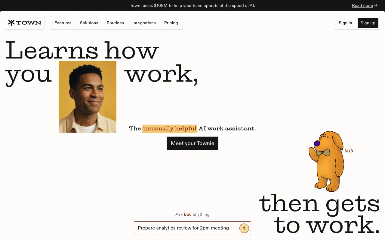 Town homepage (town.com)